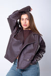 OverSized Brown Leather Jacket
